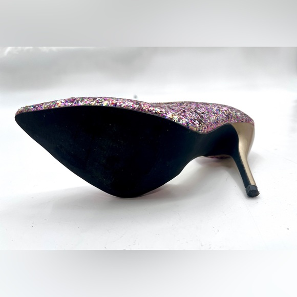 Carlos Santana Allover Glitter Stiletto Pointy Toe Heels - Picture 3 of 13